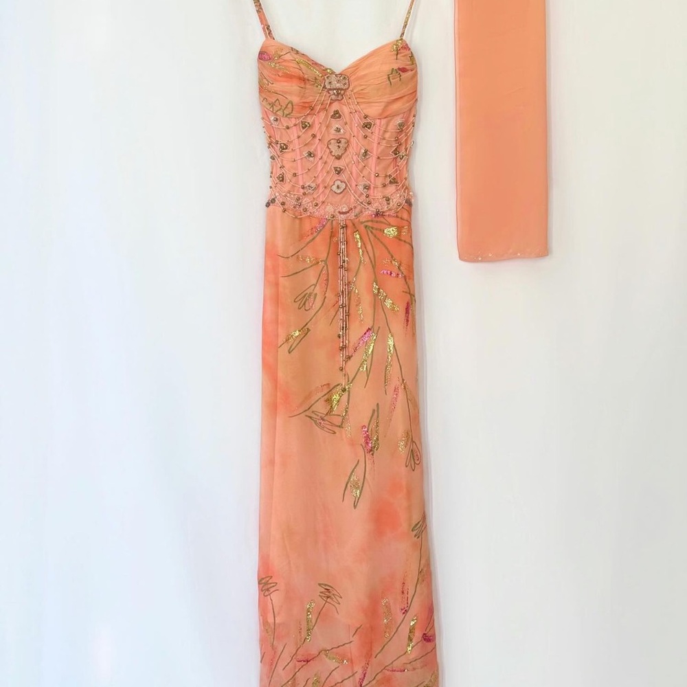 Vintage Sunrise Silk Goddess Dress